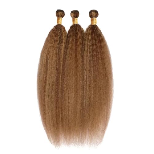 24 24 24 Inch P4/27 Highlight Blonde Bundles Human Hair Brown Kinky Straight Same Length 3 Bundles Brazilian Virgin Remy Human Hair Extensions