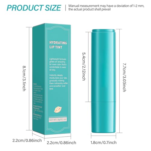 BERRALOYE 4Pcs Tinted Lip Balm Set, Hydrating Moisturizing Lip Gloss with Vitamin E, Long-Lasting Waterproof & Non-Sticking Color for Daily Nourishing Care