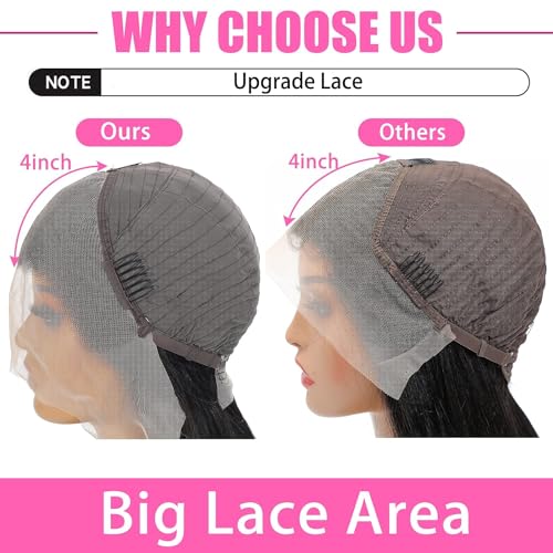 Short Straight Bob Wig Human Hair 13x4 HD Lace Front Bob Wigs 200 Density 10 Inch Glueless Bob Wigs Pre Plucked with Baby Hair Transparent Lace Frontal Short Bob Wig for Women Natural Black