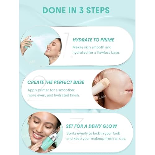 SHEGLAM Good Grip Hydrating Prime & Set Spray Oil Control Moisturizing Primer Smooth Fine Lines Oil And Silicone-Free Face Primer