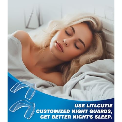 Mouth Guard for Grinding Teeth at Night,Teeth Grinding Mouth Guard for Sleep,Reusable Guards for Sleeping,4 Pack/2 Size,Transparent