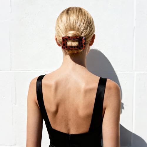 LATIMOON Flat Hair Clips Claw for Women,Large Flat Claw Clips,Non-Slip Strong Hold French Hair Clips for Thick Thin Hair(Testudinarious)