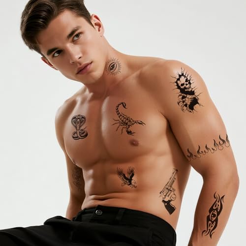 Barbed Wire Temporary Tattoo No Ragrets Halloween Costume Tattoos Stickers For Adults Men Women