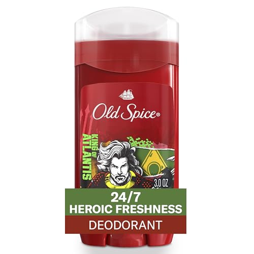 Old Spice Aluminum Free Deodorant for Men, 24/7 Freshness, Long Lasting Protection, Smell Like a Hero, Aquaman, Fresh Ocean and Seastorm Scent, 3 oz