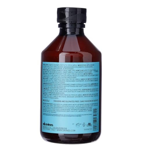 Davines Naturaltech WELLBEING Shampoo, Light And Gentle Cleansing To Moisturize, Protect and Enrich Without Changing Hair's Structure, 8.45 fl. oz.