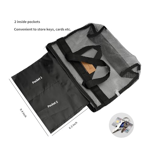 Mesh Shower Caddy Bag Portable Hanging Toiletry and Bath Organizer with Zipper for Travel, Gym, Camping, College Dorms, Beach