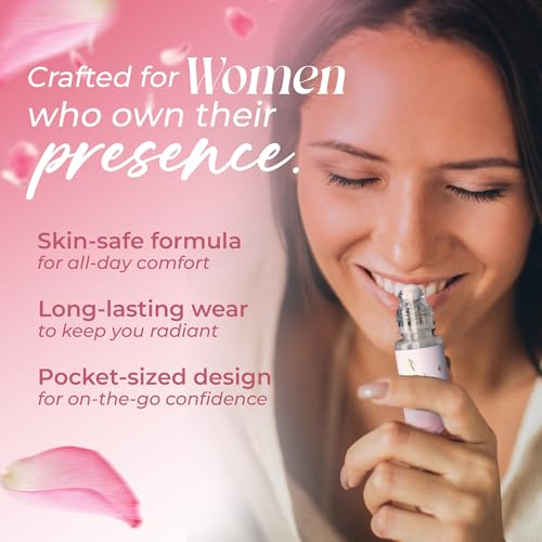 Concentrated Pheromones-infused Perfumes For Women - Premium Enhanced Scents Feromonas Perfume Oil Cologne - Travel Size, Rollerball with Sweet, Floral, Feminine Scent 0.34 oz (10 mL)