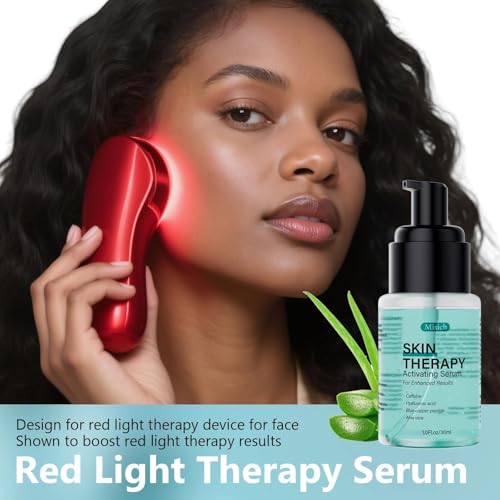 Red Light Therapy Activation Serum, Red Light Therapy Serums for Face and Neck, Hydrating Serum for Face, Facial Serums Anti Aging and Reduce Wrinkles, Pure Formula Facial Serum for Women, 1OZ
