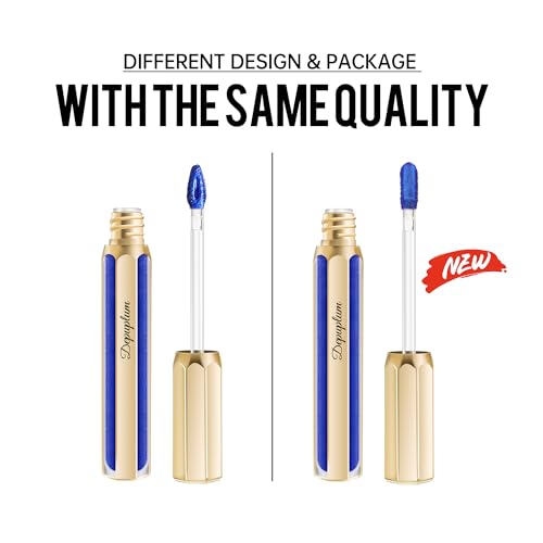 Dark Red Lipsticks for Women Metallic Lipstick Long Lasting Non Stick Cup Lip Gloss, Metal Shine Lightweight Hydrating Full Coverage Lip Color, DP104 Impassion