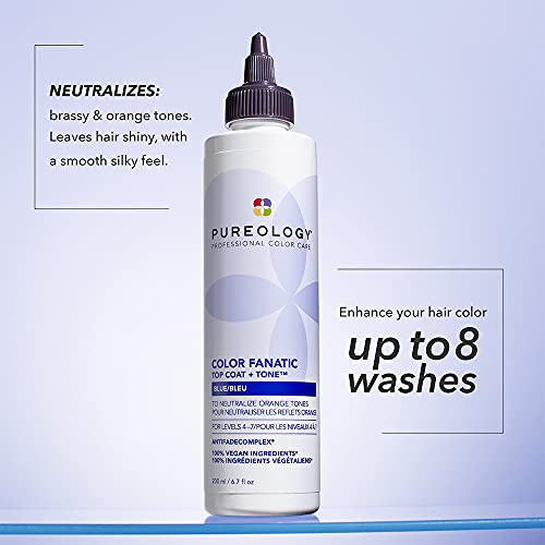 Pureology Color Fanatic Top Coat + Tone - Maintains Hair Color Treatment, Smooths, Restores Vibrancy and Adds Shine