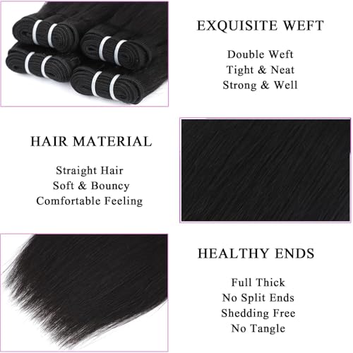 10 inch 12 inch short hair bundles 10A Brazilian Straight Virgin Hair 4 Bundles Straight Hair 100% Unprocessed Straight Human Hair