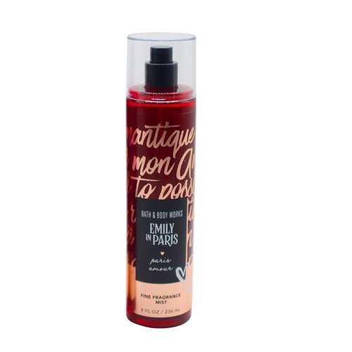 Bath & Body Works EMILY IN PARIS Collection - PARIS AMOUR and CHAMPAGNE IN PARIS Fine Fragrance Mist 2-piece Gift Set with a Red Bow for Holidays - Full Size