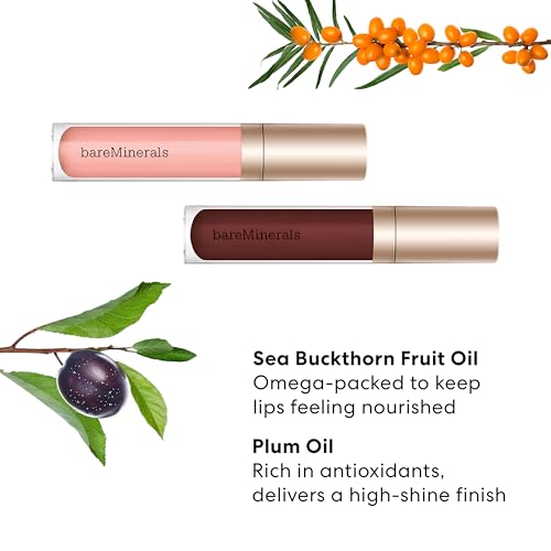 bareMinerals Mineralist Lip Gloss-Balm, Hydrating Lip Gloss + Balm Hybrid, Sheer Glossy, No Stickiness, Improves Smoothness, Vegan