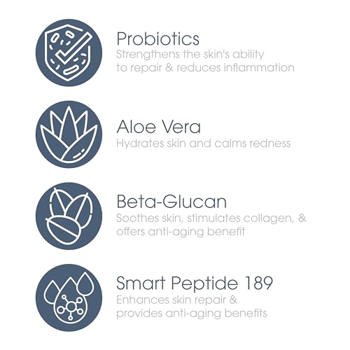 Glowbiotics Probiotic Revitalizing Cleanser 5 oz ? Gentle Hydrating Face Wash with Probiotics, Peptides & Aloe Vera | Daily Cleanser for Sensitive, Dry & Aging Skin