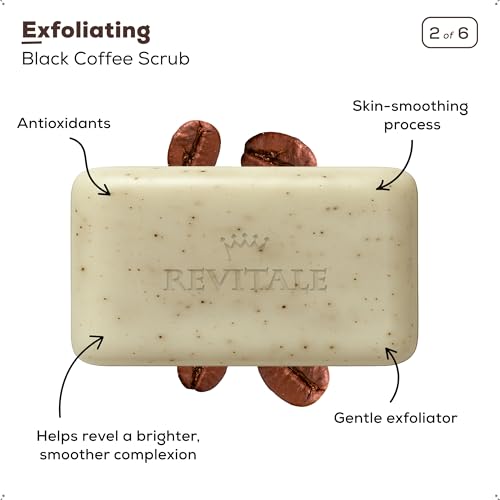 REVITALE Natural Cleansing Soap Bars Set ? 6 x 100g ? Daily Hand, Face & Body Wash, Shower Soap & Skincare Gift Set
