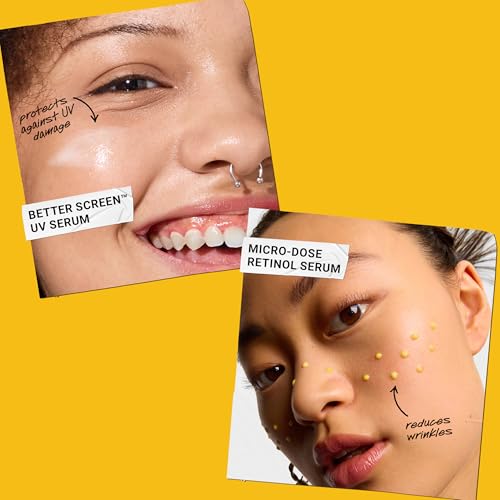 Kiehl's Anti Aging Skincare Set - $108 Value including Lightweight Sunscreen and Anti-Aging Retinol Serum - For Wrinkle Reduction and SPF Protection