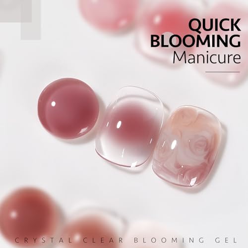 GAOY Nail Blooming Gel, 16ml Clear Blooming Gel Polish, Spreading Effects Soak Off UV Light Cure for Nail Art DIY