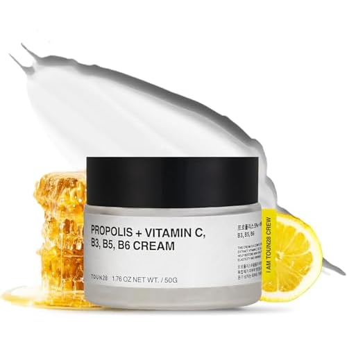 TOUN28 Propolis Vitamin C & B Complex Cream 1.76 oz (50g) | Moisturize, Nourish & Strengthen Skin Barrier with Propolis Extract| Korean Skincare for Sensitive Skin