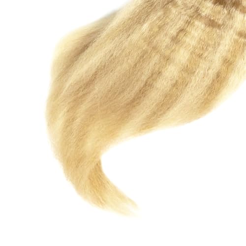 30 30 30 inch P27/613 Human Hair Bundles Blonde Kinky Straight Bundle 613 Yaki Human Hair Bundles 2 Tone #27 Mixed With #613 Yaki Straight Bundle