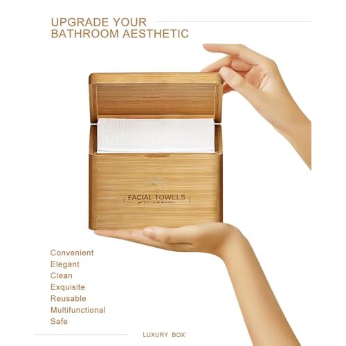 Clean Facial Towels,1 Box with 240 Ct Disposable Face Towels - Premium Facial Cleansing Cloths & Towelettes, Perfect for Skincare Routine - Biodegradable, Travel-friendly, and Eco-friendly