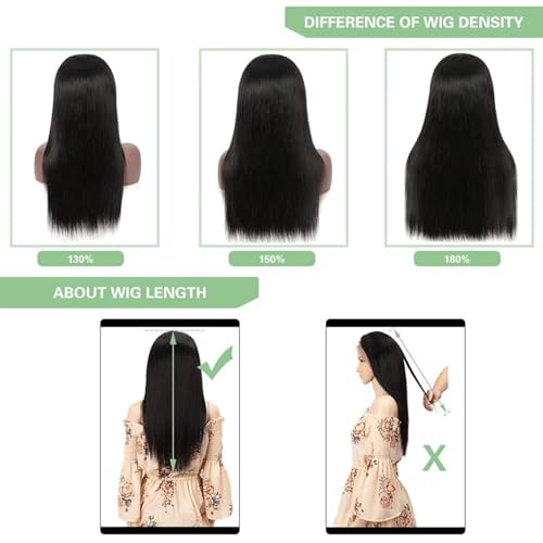 Lace Front Wigs Human Hair 13x4 Straight Lace Front Wigs HD Transparent 200% Density Glueless Wigs For Black Women Pre Plucked With Baby Hair 32inch