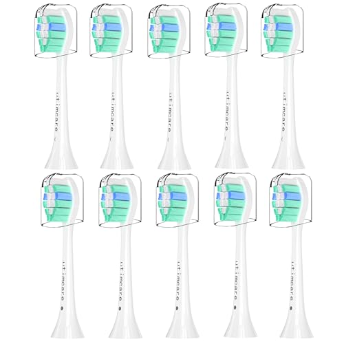 Replacement Toothbrush Heads Compatible with Philips Sonicare Electric Toothbrush, 10 Pack, Refills