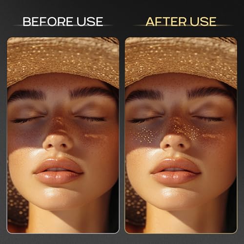 Glitter Freckles Face Tattoo, Glitter Freckles for Face, 10pcs Gold Sparkle Freckles, Face Glitter Makeup Patches