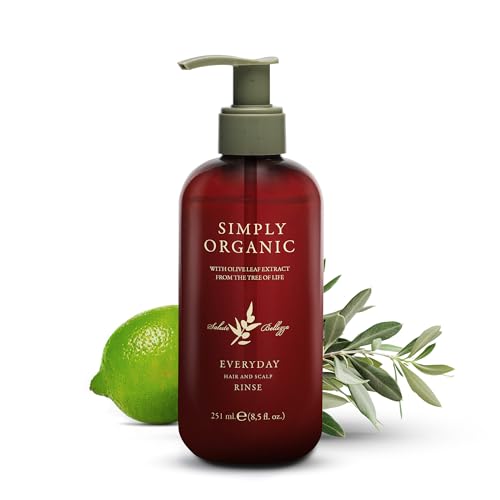 Hair & Scalp Rinse Daily Conditioner, Made in Italy, All Natural Cruelty Free Hair Care for Women & Men, Organic Olive Oil, Jojoba Oil, Spruce Tree Extract, 251ml/8.5floz, EVERYDAY