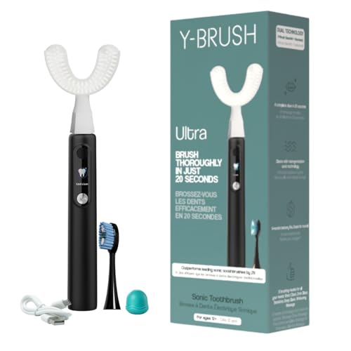 Y-Brush New Ultra 2025 - Sonic Toothbrush 6 Brushing Modes - 6-Month Battery with USB-C, Advanced Plaque Removal, Whitening Technology, Clinically Proven - Adult