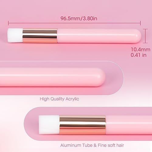 Buqikma 2 Pieces Lash Brush Cleaning Lash Shampoo Brushes for Nose Cleaning Fan Brush Peel Off Blackhead Brushes Remover Tool, Lash Wash Supplies£¨Pink£©