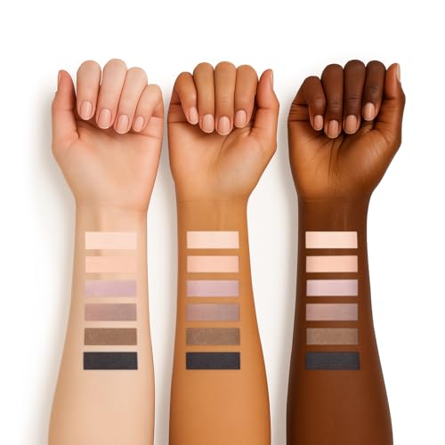 6 Colors Mini Eyeshadow Makeup Palette Neutral Nude Smoky Eye Shadow Taupe & Brown Matte Make Up Pallet with Mirror Highly Pigmented Long Lasting Waterproof Travel Size Gift Kit 01