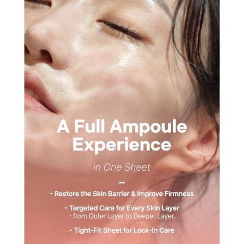 Mucin Collagen EGF Mask (Plant Mucin & 7 Collagen Complex) Hydrogel Sheet for Overnight Moisturizing Skincare, 5 Pack ? Bestselling Korean Face Mask, Glass Skin Glow Up Essentials