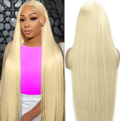 30 Inch 613 13x6 Lace Front Wig Human Hair 200 Density Blonde Wig Human Hair 613 HD Lace Frontal Wig 13x6 Blonde Straight Lace Front Wigs Human Hair Pre Plucked Glueless Wigs for Women