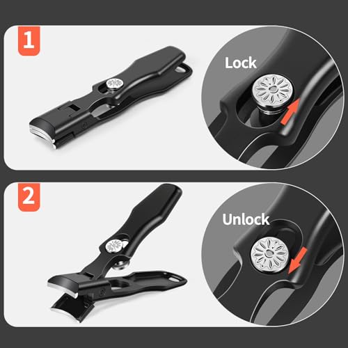 Nail Clippers for Men Toenail Clippers and Fingernail Clipper Toe Nail Clippers for Women Nail Clipper with Long Handle Wide Jaw