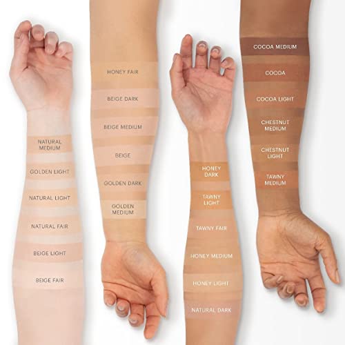 Glo Skin Beauty Pressed Base Powder Foundation Makeup (Honey Medium) - Flawless Coverage for a Radiant Natural, Second-Skin Finish