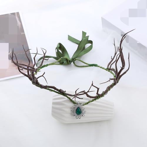 Vivivalue Floral Crown Women Flower Headband Floral Headpiece Halo Wedding Party Festival Photos