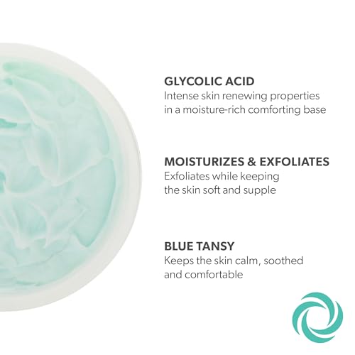 Serious Skincare Glycolic Acid Serum & Face Moisturizer Cream, Facial Renewal Skin Care Set, Exfoliating, Hydrating, Refine Texture, Lines, Pores, Discoloration, Skin Balancing Blue Tansy - Anti-Aging