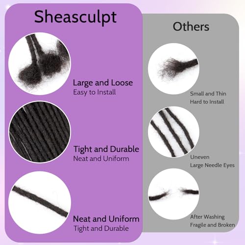 Loc Extensions Human Hair 0.4cm&0.6 cm&0.8cm width 4-18inch 10, 20, 40, 100 strands 100% Human Hair Locs Extensions for Men Women Natural Dreadlocks Can Be Dyed Bleached Curled 0.4cm 8inch 70 Strands
