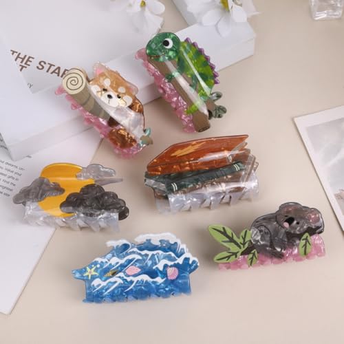 Novelty Cow Claw Clips,Acrylic Hair Clip for Women,Funny Hair Clip,Fashion Claw Clips