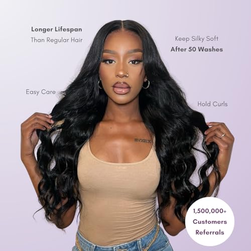 14A Raw Human Hair 3 Bundles Body Wave (18 20 22 Inch), 14A 100% Thick Soft Double Drawn Raw Indian Human Hair Bundles Long Lifespan No Tangle Premium Full-Bodied Quick Weaves #Natural Black