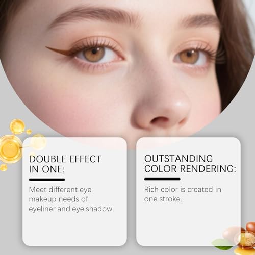 Shadow Liner Duo Plum: 2-in-1 Waterproof Eyeliner & Eyeshadow Stick, Smooth & Easy to Apply for Smoky or Natural Looks 6 Colors (2PCS-D)