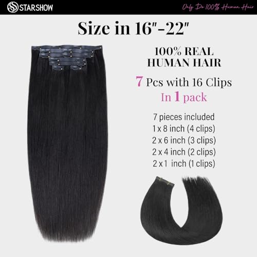 Silky Straight Seamless Clip in Hair Extensions Remy Human Hair Extensions 2Pack 200g 14pcs Silky Straight Clip Ins Hair Extensions Clip In Human Hair 18Inch Natural Black