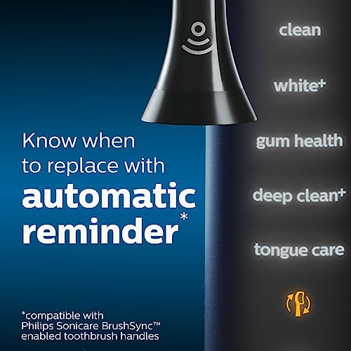Philips Sonicare W DiamondClean - Genuine Replacement Electric Toothbrush Heads, Black, 2 Pack, HX6062/95