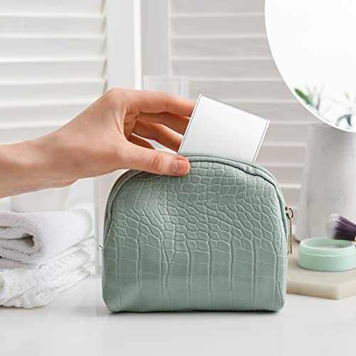 Queekay 32 Pcs Pocket Mirror Bulk Folding Compact Mini Mirror for Women Makeup Travel Cosmetic, 2 x 3 x 0.2 Inch(White)