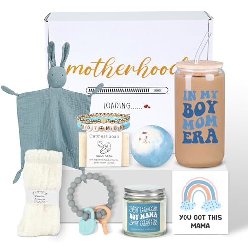 New Mom Gifts, Baby Shower Gifts for Boys, New Mom Gift Basket After Birth, Pregnancy Gift for First-Time Mommy, Expecting Mother, Postpartum Care Package After Baby for Boy Mama