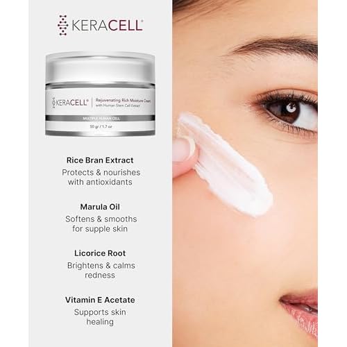 Moisturizer Face Cream ? Rejuvenating Rich Moisture Cream with Human Stem Cell Technology for Dry, Mature Skin ? Face Moisturizer for Women & Men with Plant-Based Retinol Alternative - 1.7 oz