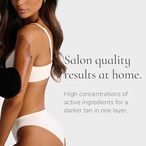 Loving Tan 2 HR Express Self Tanning Mousse, Dark - Streak Free, Natural, Professional Quality - 5+ Sunless Self Tanner Applications per Bottle, Cruelty Free, Naturally Derived DHA - 4 FL Oz