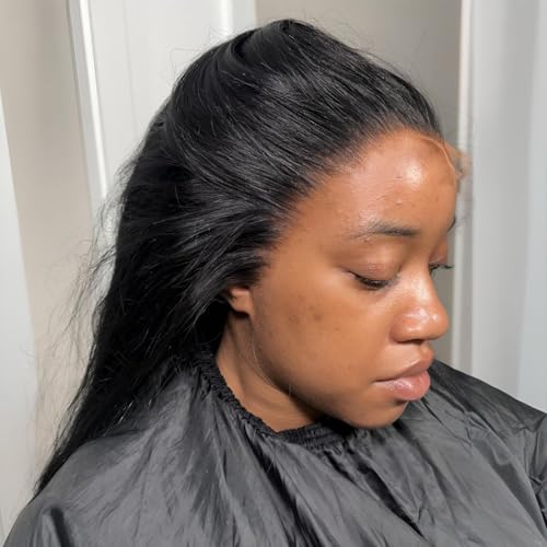 WOWANGEL 13x6 HD Lace Front Wigs Human Hair Body Wave Pre Plucked SKINLIKE 0.1mm Extremely Thin Real HD Lace Front Wigs 180% Density Glueless Human Hair Wigs for Women 16 Inch