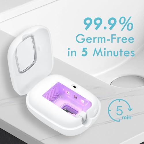 UV Toothbrush Sanitizer Cover, Rechargeable Travel Cap with Magnetic Wall Mount, Portable Cleaner for Any Size Toothbrush