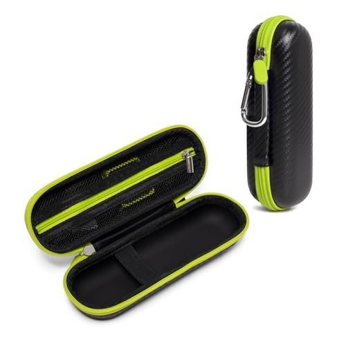 Nincha Compact Travel Trimmer Case for Philips Hybrid Electric Trimmer and Shaver, Face + Body Groomer QP2724/90, QP2834/70, QP1924/70, QP6531/70, QP4631/90, Hard Carrying Case, Limegreen&Black